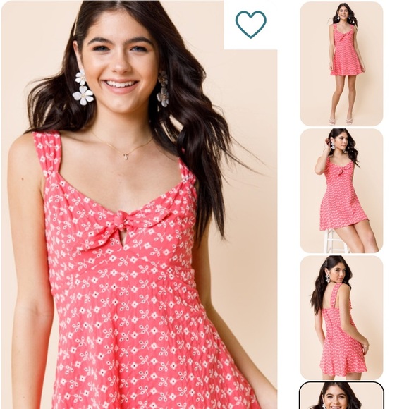 BLUE RAIN | FRANCESCA’S | Andrea Embroidered Eyelet Mini Dress - Picture 3 of 6